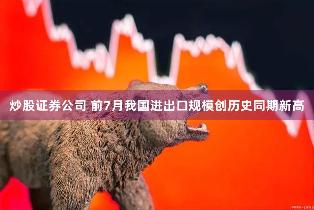 炒股证券公司 前7月我国进出口规模创历史同期新高